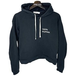Everlane | 100% Human Cropped Pullover Hoodie Black Size XS